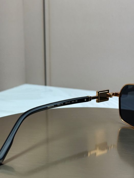 Сонцезахисні окуляри Dolce & Gabbana DG2316 золоті прямокутні чоловічі чорні дужки