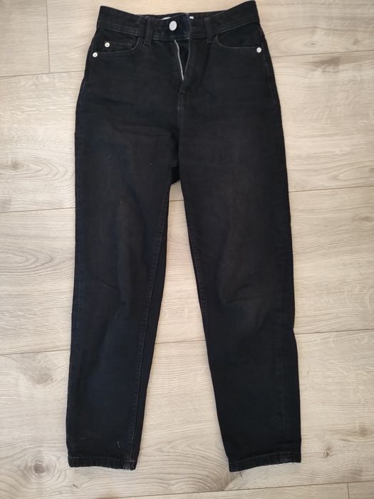 Spodnie Zara jeansy czarne 32, wysoki stan