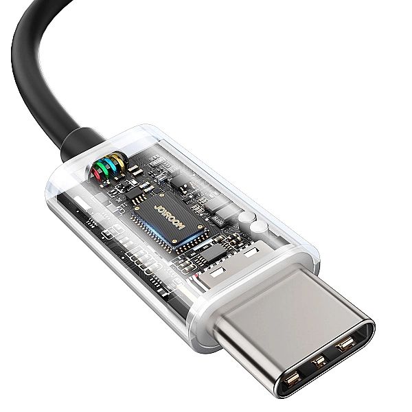 Słuchawki douszne USB-C Joyroom TYPE-C Series JR-EC07 metalowe - czarn