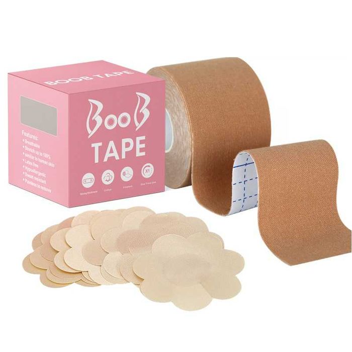 Кінезіо тейп BOOB Tape для грудей 5 см х 5 м  інд. упаковка + вкладиші