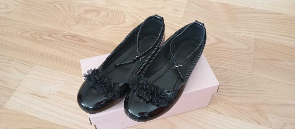 Balerinki 35 czarne dla dziewczynki
