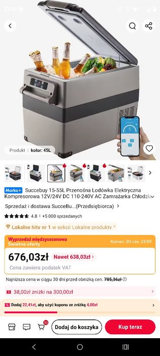 Lodówka kompresowa . Zamrażarka