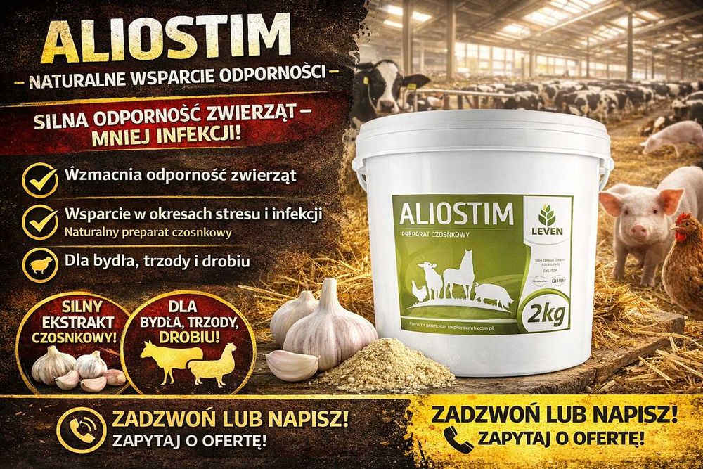 ALIOSTIM- czosnek 2kg dla drobiu bydła trzody