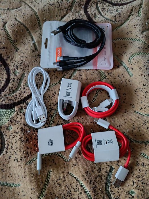 Зярядка на Samsung 45w, Honor 100w, Oppo, Realme. Кабелі до зарядок