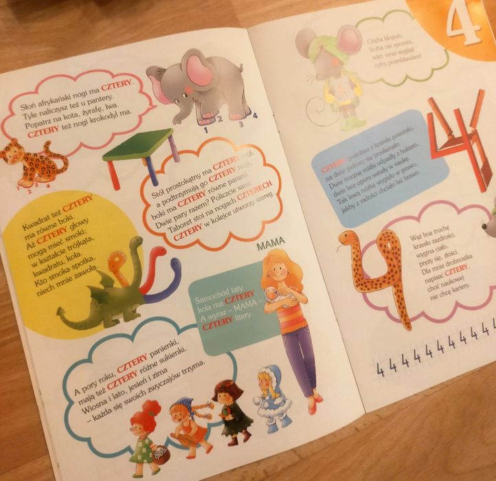 Książka dla dzieci "Cyfroland" do uczenia się cyfr