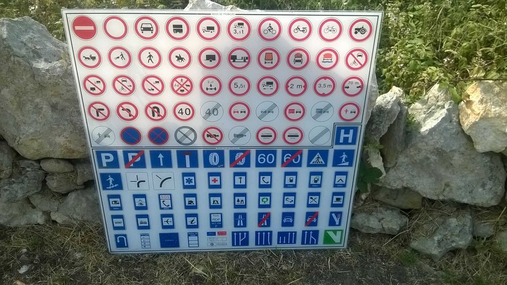 4 Antigos Painéis Escola de Condução Sinais