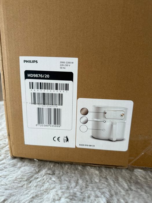Frytkownica beztłuszczowa Philips Ovi Smart XXL HD9876/20 biała