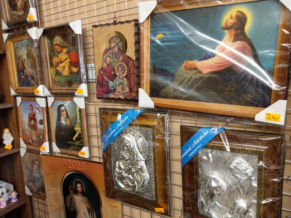 Obrazki Chrzest Św., Komunia Św., Roczek