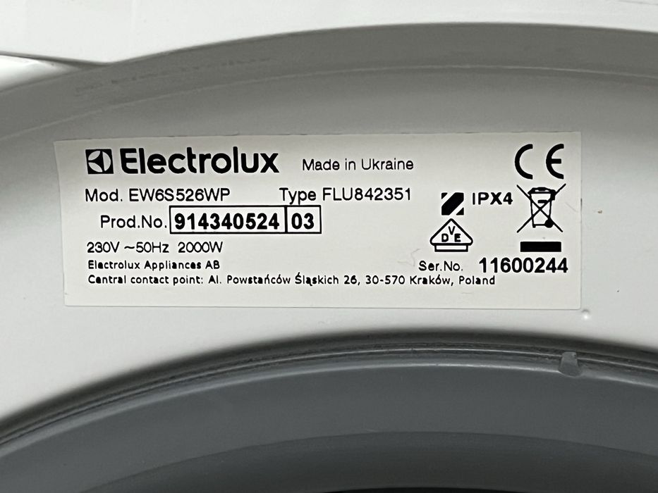 Pralka Electrolux 40cm 6kg A++ |12msc |BD stan |Dowóz