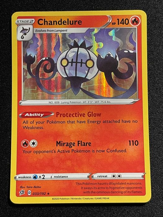 Carta Pokémon Chandelure 33/192 Rebel Clash