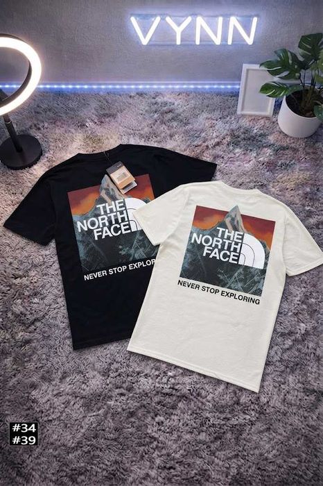 Футболка THE NORTH FACE Mountains •  TNF Чорна / Біла •  XS - XXL