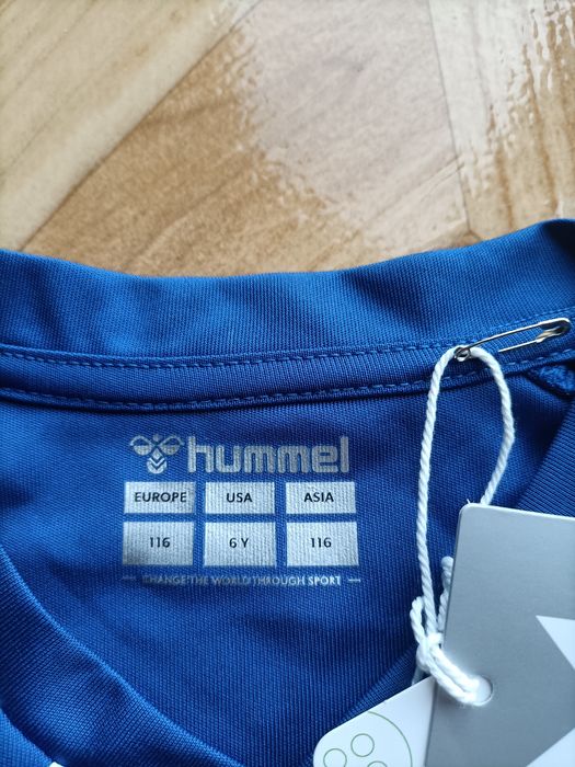 Koszulka sportowa hummel niebieska rozmiar dziecięcy 116