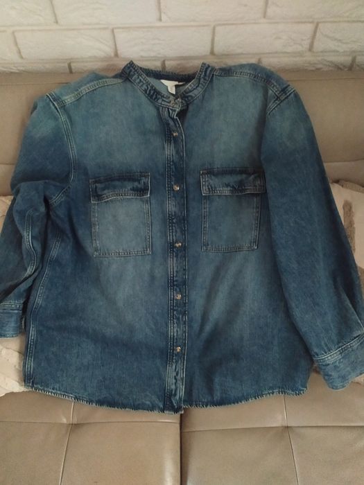 Koszula damska jeansowa kurtka koszulowa H&M oversize rozmiar L XL