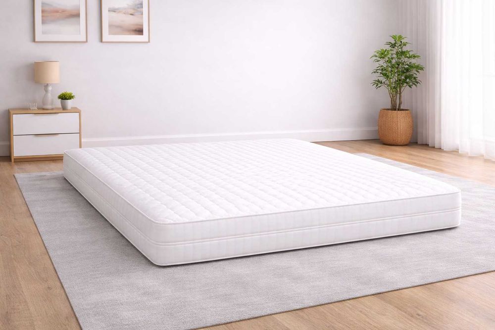 Nowe Mocne Łóżko 120x200 + Materac wysoki 18 cm Pikowany