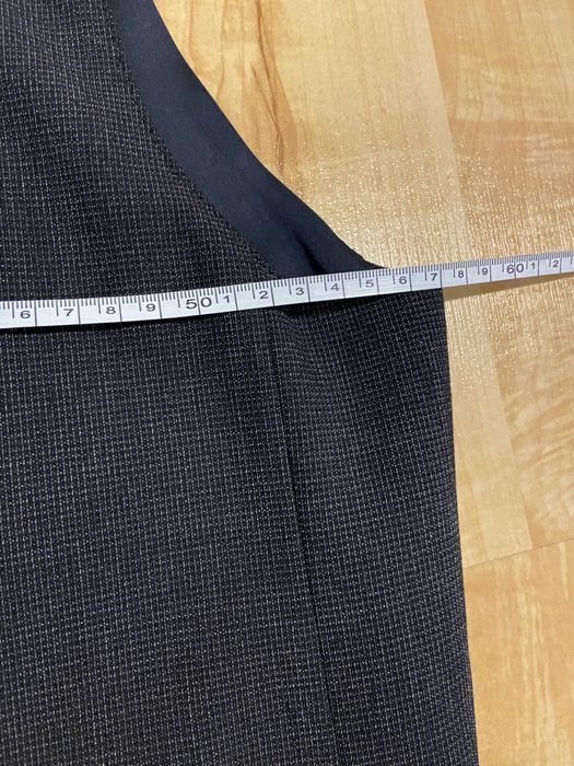 Czarna wełna wool 54 XL Męska kamizelka  elegancka Vintage