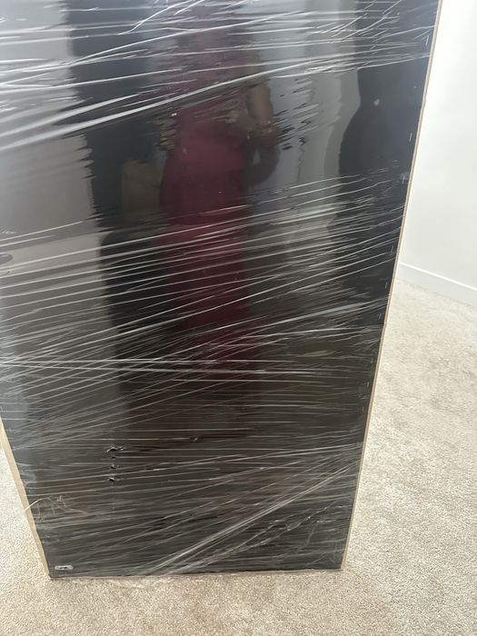 Cabeceira de cama bege em napa