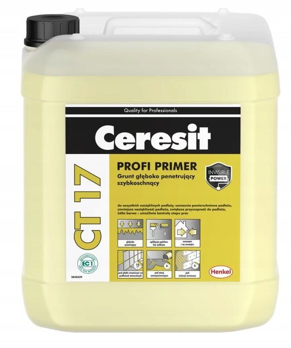grunt głęboko penetrujący ceresit ct17 profi 10l wzmacnia podłoża wydajny