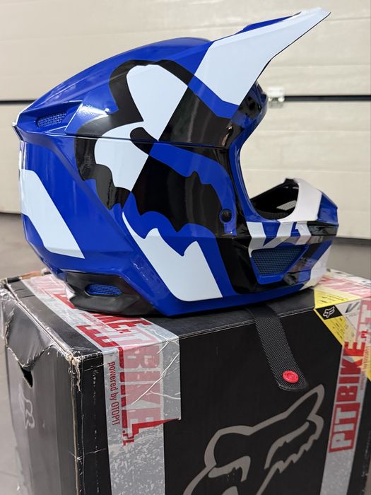 Kask Motocross Fox V1 Junior Lux Blue rozmiar YM
