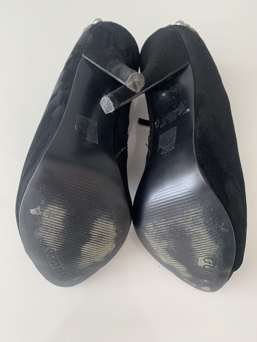 Guess open toe czarny zamsz 36/37