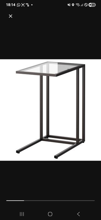 Mesa de apoio vidro Ikea