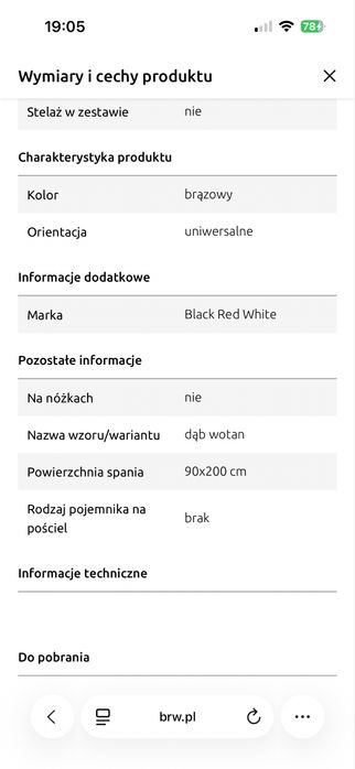 Łóżko Zele 90x200