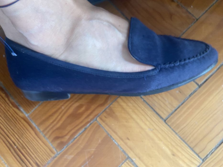 Sapatos Loafers de pelo azul petróleo - Cortefiel