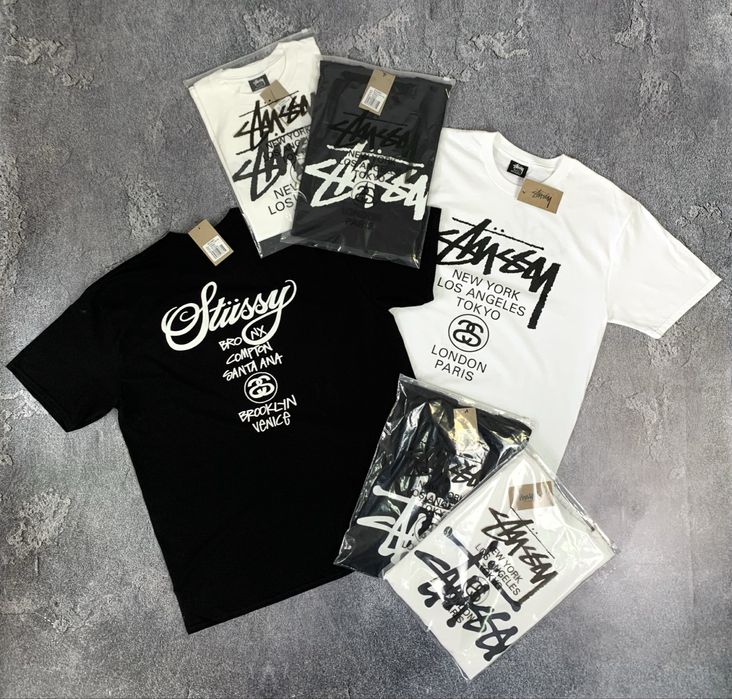 Stussy Футболка,ОРИГИНАЛ,рр С-ХЛ Стусси,Стусі. Белая Чёрная