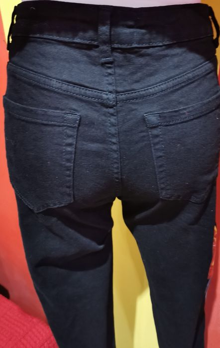 Jensy spodnie czarne SLIM hafty