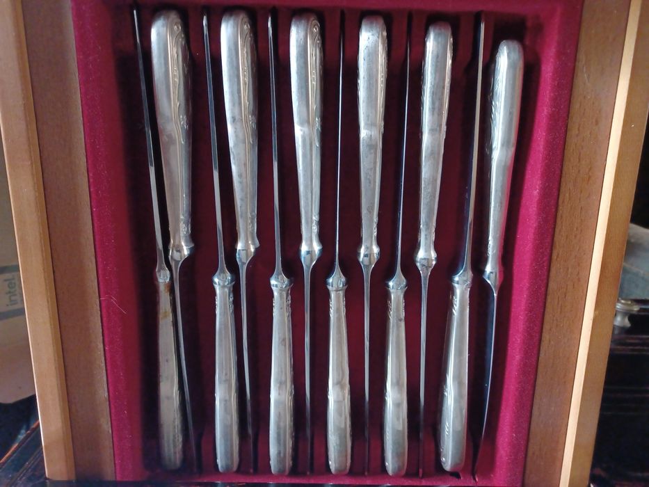 Faqueiro em Prata ( Arte Nova)  Completo, sem uso e com caixa