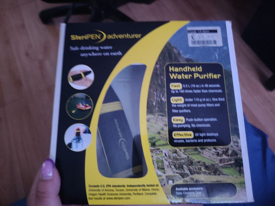 SteriPEN Adventurer – sterylizator wody UV + etui + pudełko + instrukcja
