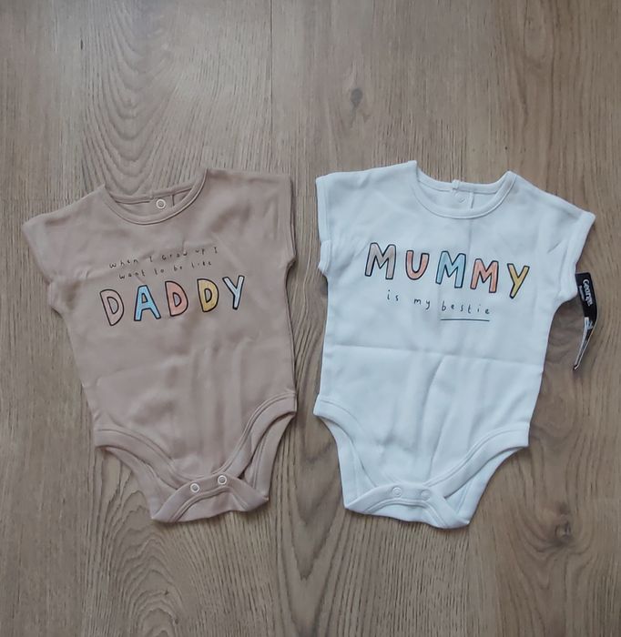 2 bluzki + 2 pak body George, bluzki i body, 0-3 m-ce, 56-62 cm