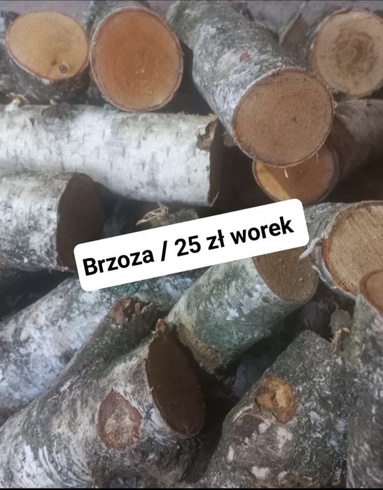 Drewno opałowe , workowane, drzewo suche opał buk dąb sosna brzoza