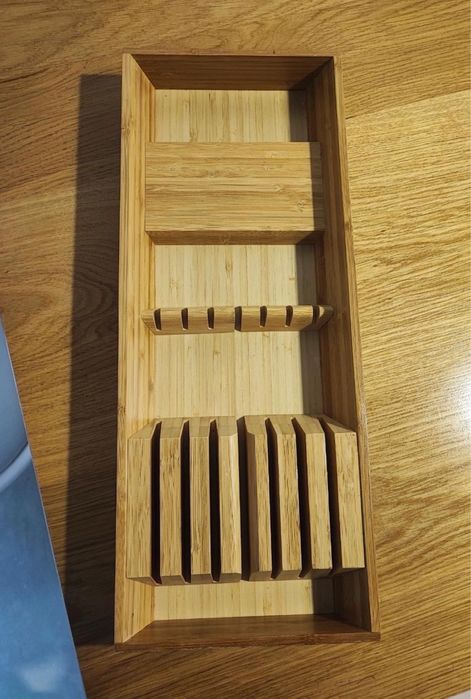 Organizer taca na noże IKEA bambus