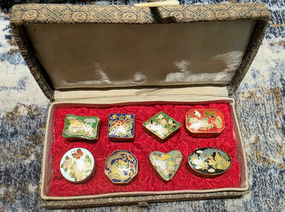 Conjunto caixinhas Cloisonné