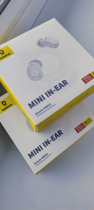 Zestaw Słuchawkowy ETUI Bluetooth WM02 Bowie Baseus White Mini IN-EAR
