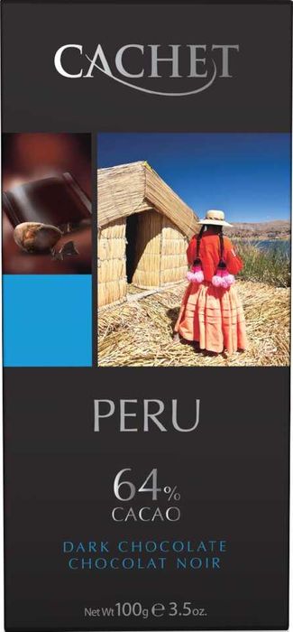 Belgijska gorzka czekolada 64% kakao Peru 100g Cachet