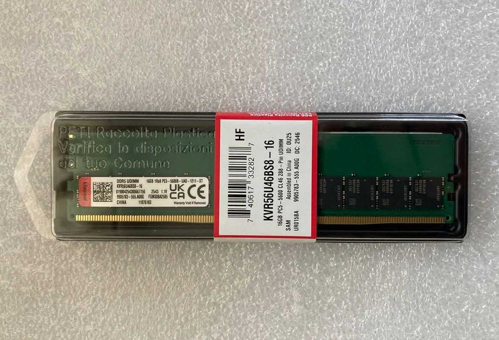 Pamięć RAM DDR5 Kingston 16 GB 5600 MHz CL46 KVR56U46BS8-16