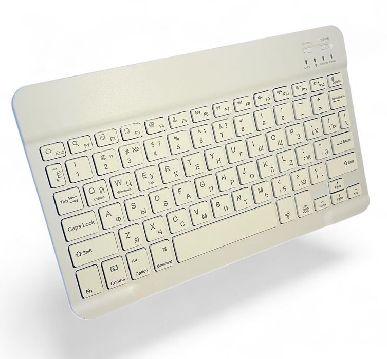 Клавіатура бездротова Primo KB02 Bluetooth з підсвічуванням White
Елек