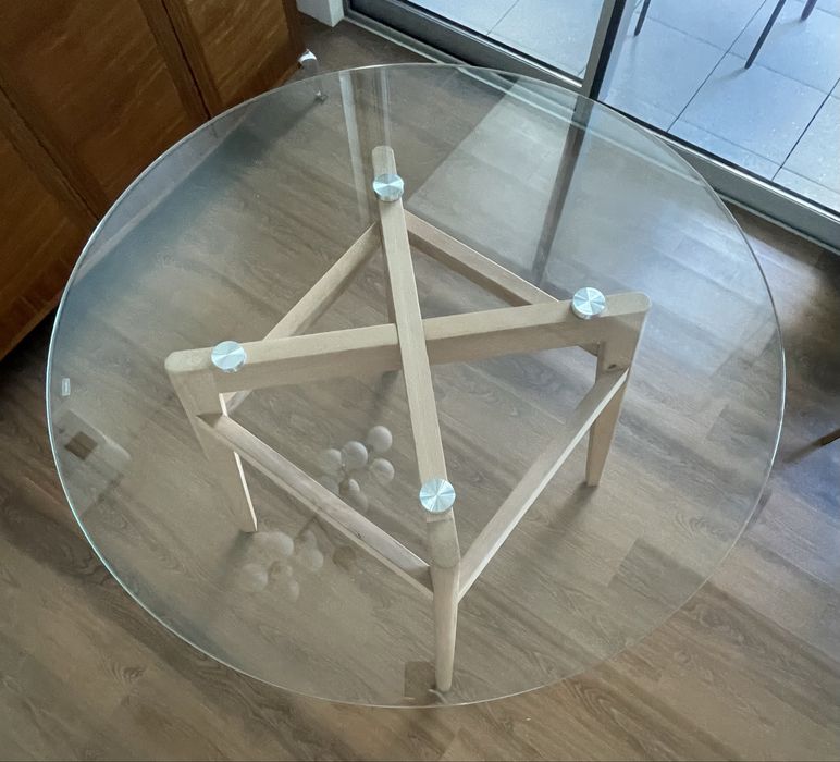 Mesa jantar em vidro temperado, como Nova