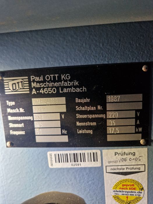 Szlifierka szerokotaśmowa ott omega 110 drzwi schody blat stół