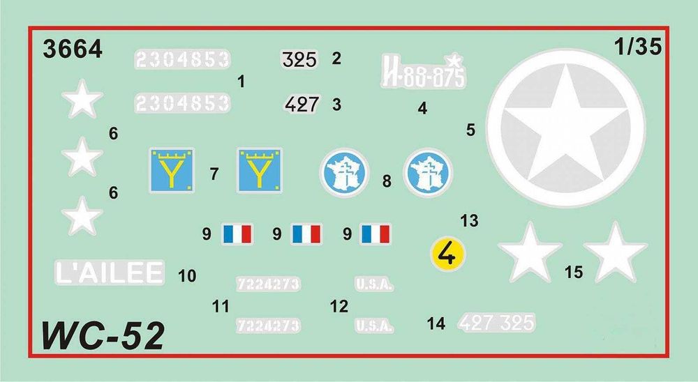 1/35 Model Nr.3664 US WC52 Dodge 3/4 t Military Multi-Purpose Vehicle