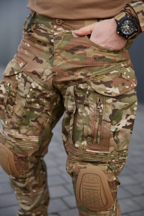 Штани тактично-польові з наколінниками G4 Nyco Tex мультикам/піксель