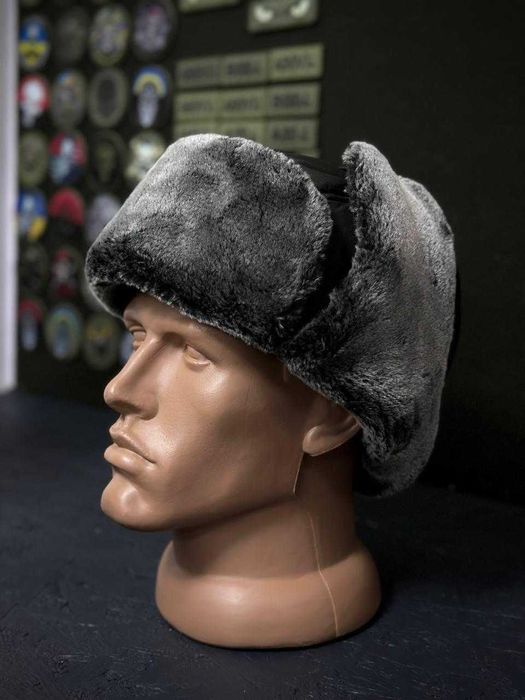 Тепла зимова військова шапка - вушанка фліс Олива, піксель, мультикам