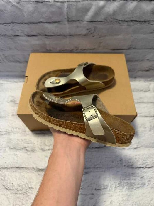 Klapki Birkenstock Gizeh Metalic Gold Japonki EU 36