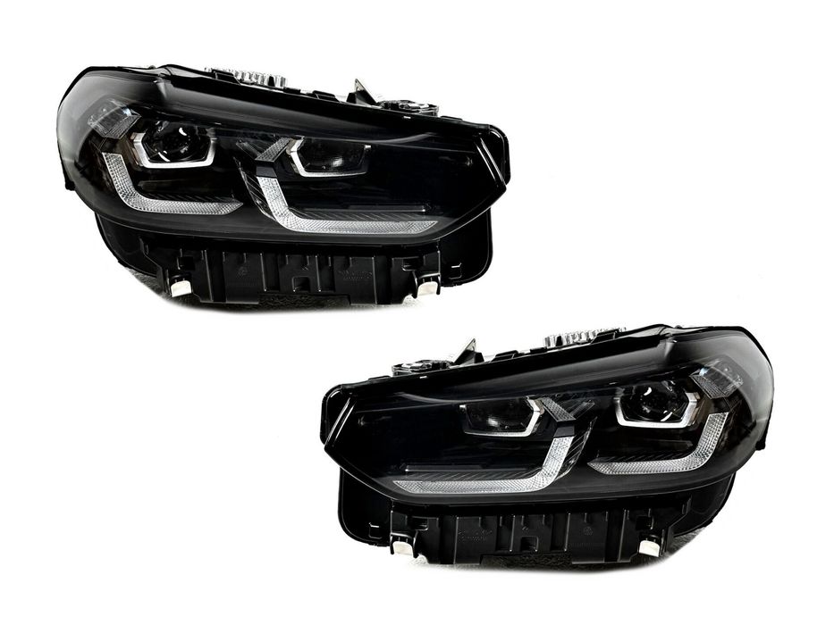 Фары BMW X3 X4 дорест в рест Shadow Line LCI 2022+ рестайлинг для  BMW X3 G01 X4 G02 2018-2021