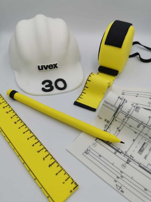 Tort dla budowlańca, tort dla projektanta, ozdoby na tort