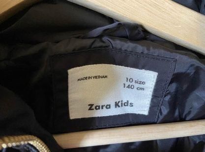 Casaco Zara Kids com capuz - preto - Tamanho 10