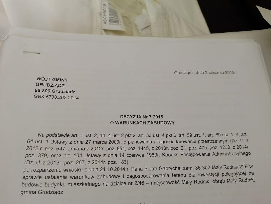 Działka budowlana - Mały Rudnik