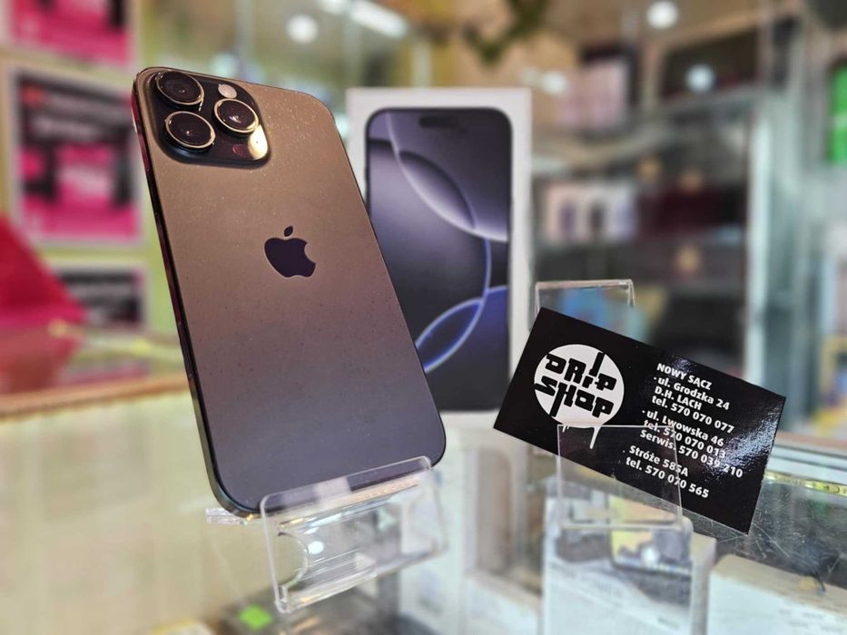 Iphone 16 Pro Max 256Gb Black Bat:99% IGŁA/Gwarancja/SklepGSM/Lwsk