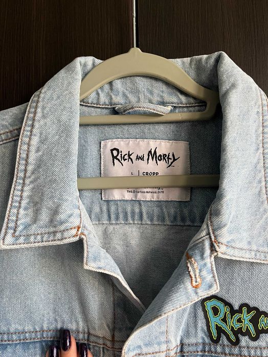 Kurtka jeansowa katana Rick&Morty Cropp L
